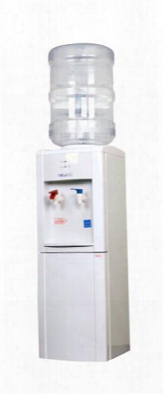 Wcd-200w Hot And Cold Bottled Water Dispenser With 2 Water Temperatures Stainless Steel Reservoirs Storage Compartment And Dual Hot Water Child Safety