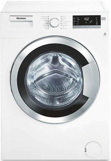 Wm98400sx 24" 2.5 Cu. Ft. Capacity Front Load Washer With Stainless Steel Drum Led Digital Display Variable Spin Speed From 600 To 1400 Rpm In White With