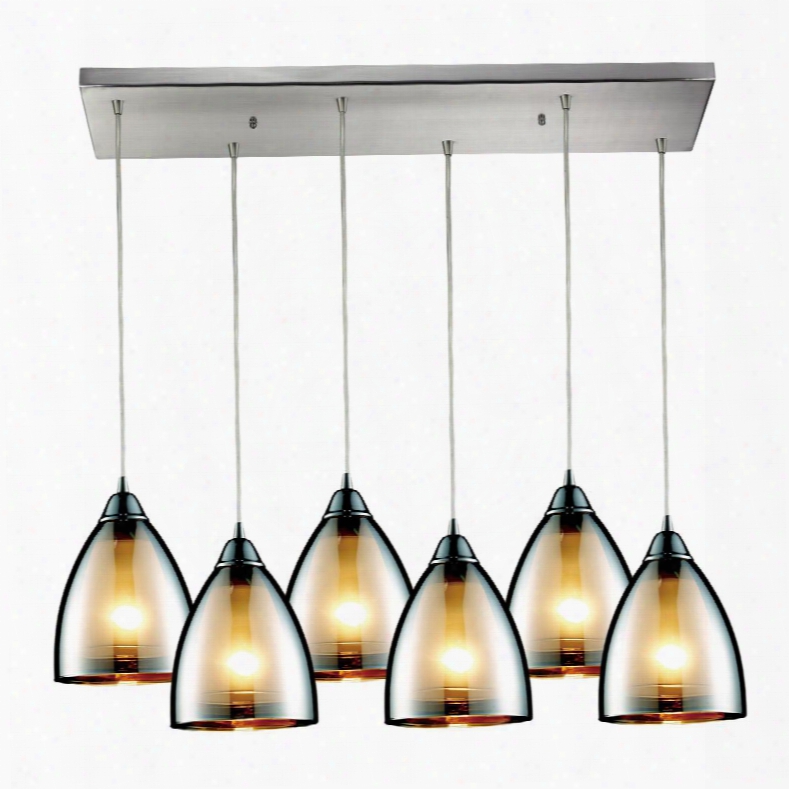 10073/6rc 6 Light Pendant In Satin