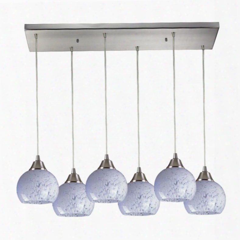 101-6rc-sw Mela 6 Light Pendant In Satin