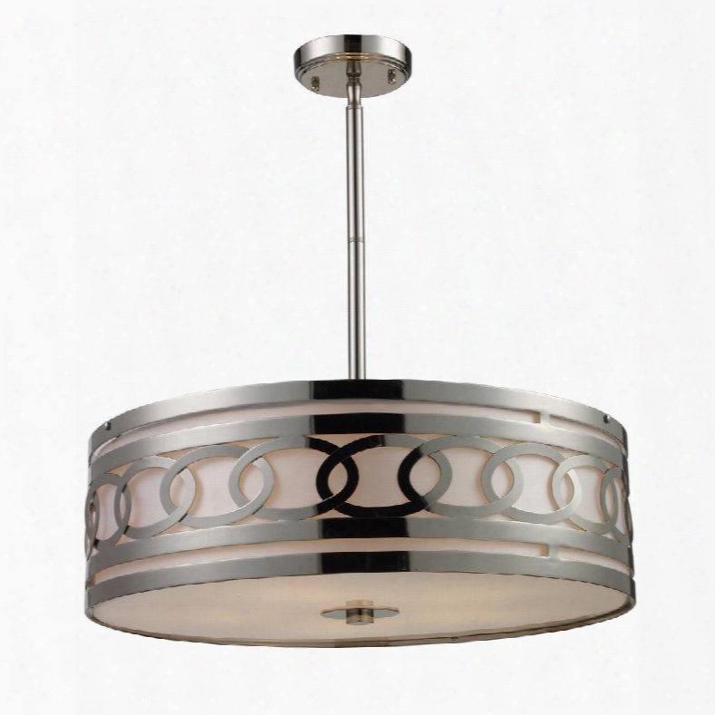 10125/5-led Zarah 5-light Pendant In Polished Nickel -