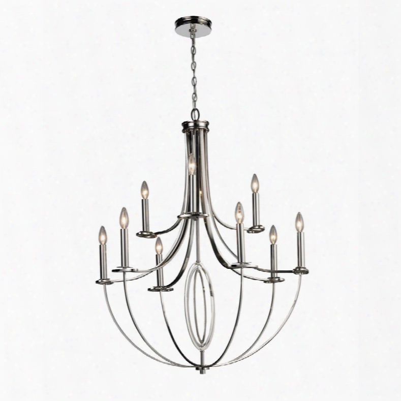 10159/6+3 Dione 6+3-light Chandelier In Polished