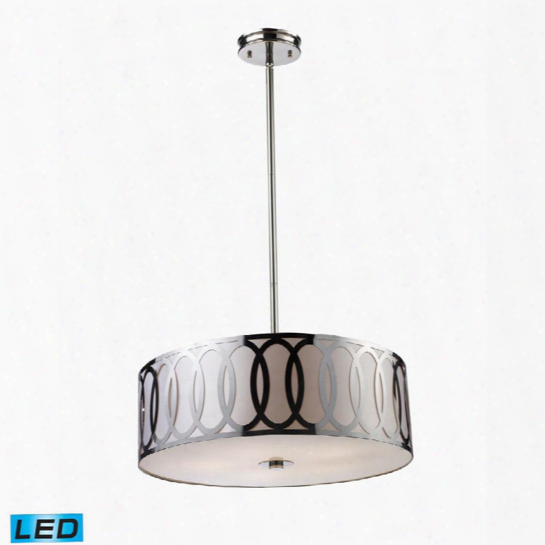 10174/5-led Anastasia 5-light Pendant In Polished Nickel -