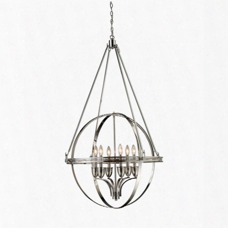 10193/6 Hemispheres 6-light Chandelier In Polished