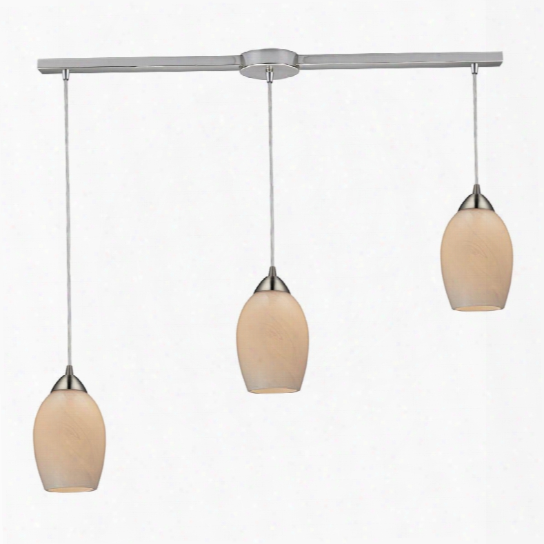 10222/3l-coc Favela 3 Light Pendant In Satin