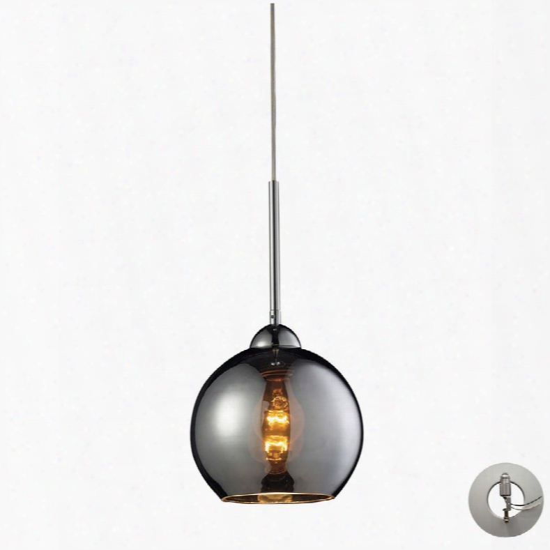 10240/1chr-la Cassandra 1 Light Pendant In Polished Chromewith Adapter