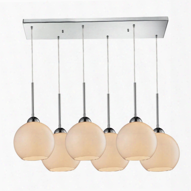 10240/6rc-wh Cassandra 6 Light Pendant In Polished