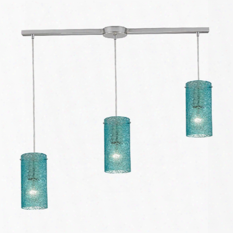 10242/3l-aq Ice Fragments 3 Light Pendant In Satin