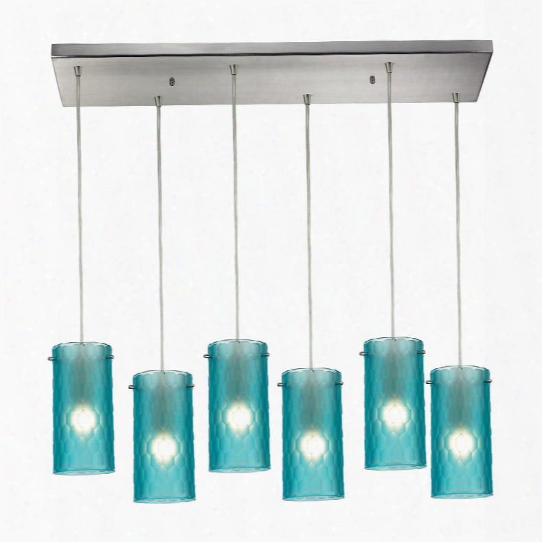 10243/6rc-f A Synthesis 6 Light Pendant In Satin