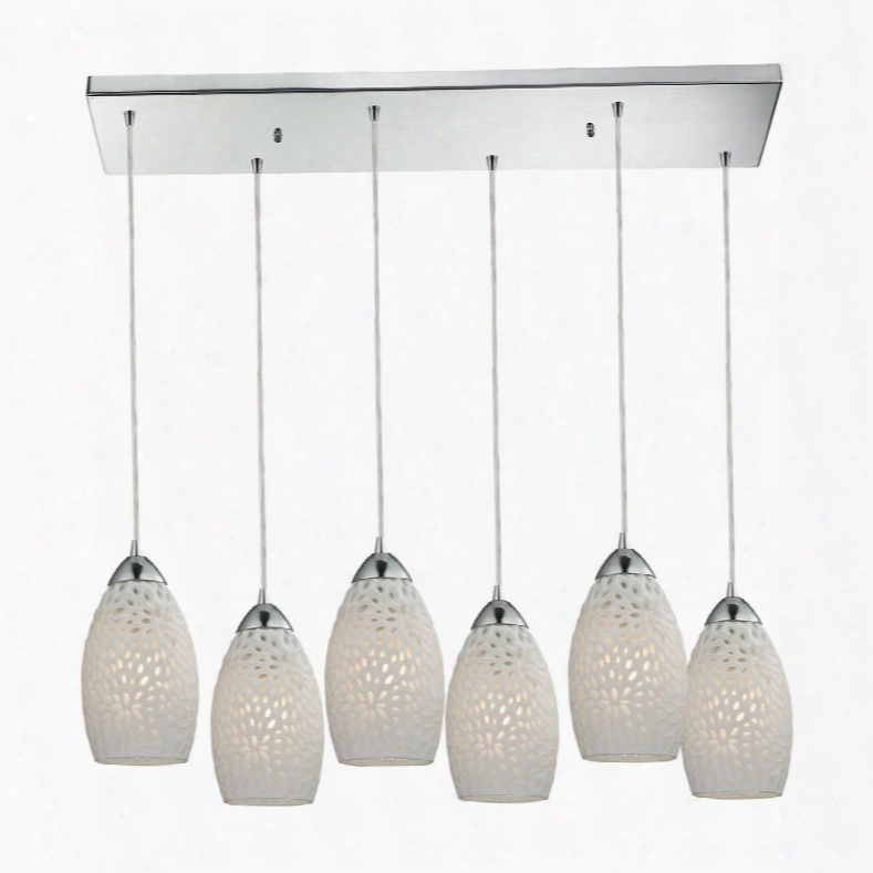 10245/6rc Etched Glass Light Pendant In Polished