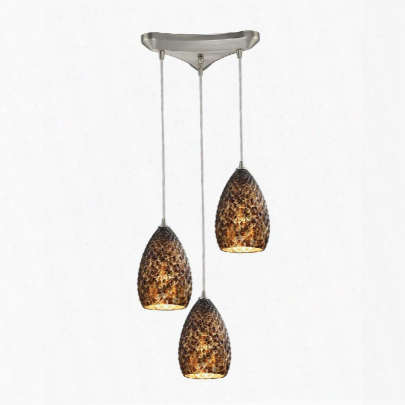 10253/3bc Geval 3 Light Pendant In Satin