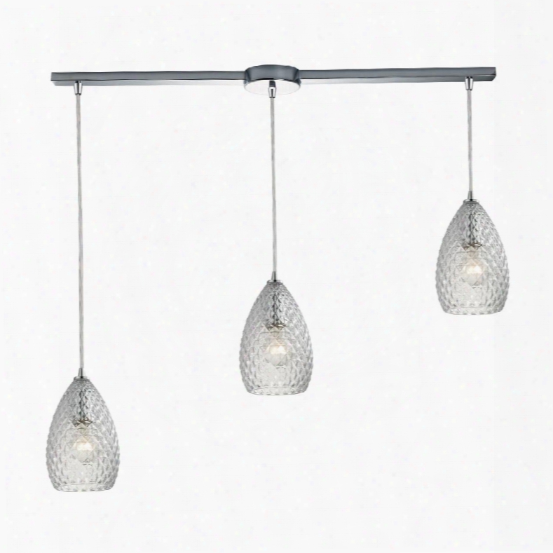 10253/3l-cl Geval Light Pendant In Polished