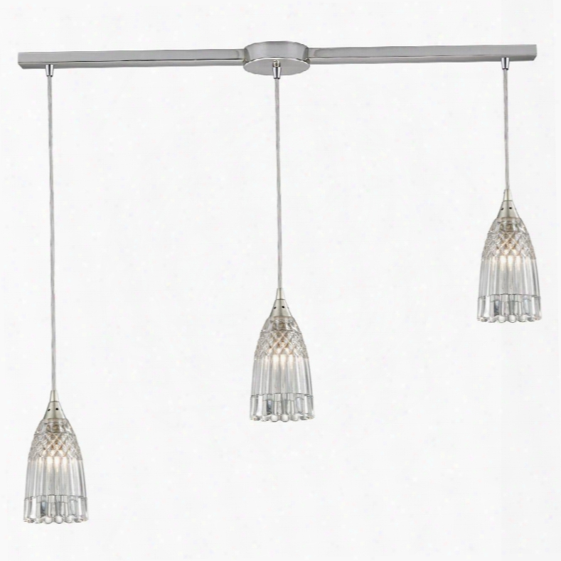 10458/3l Kersey 3 Light Pendant In Satin