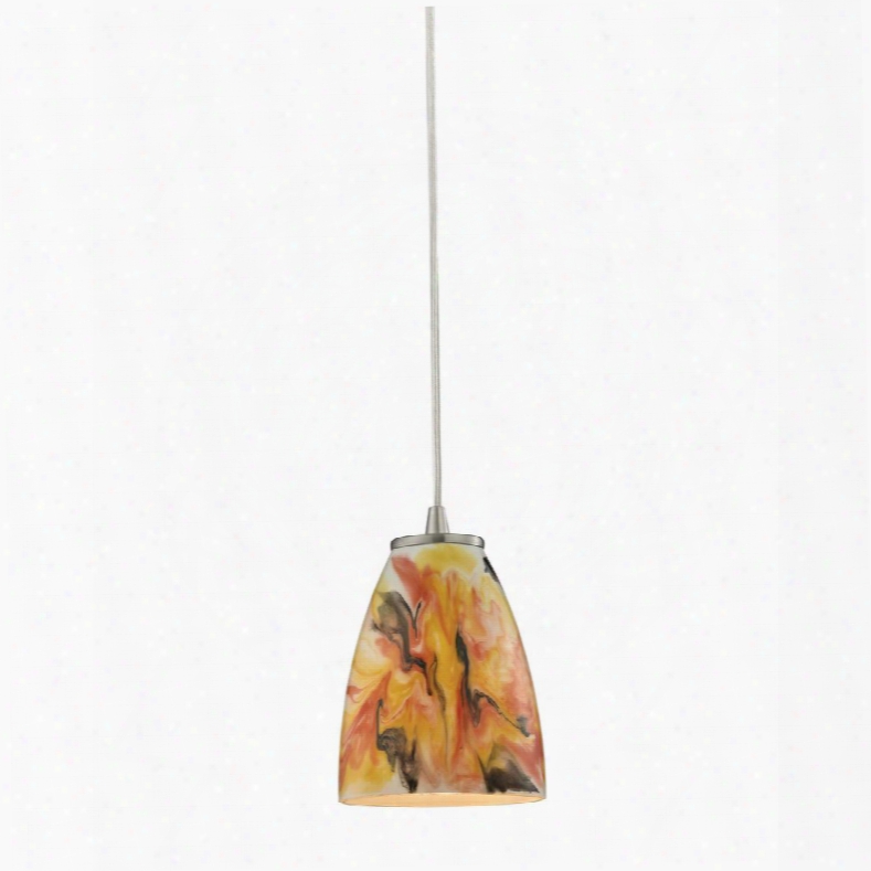 10460/1sf Abstractions 1 Light Pendant In Satin