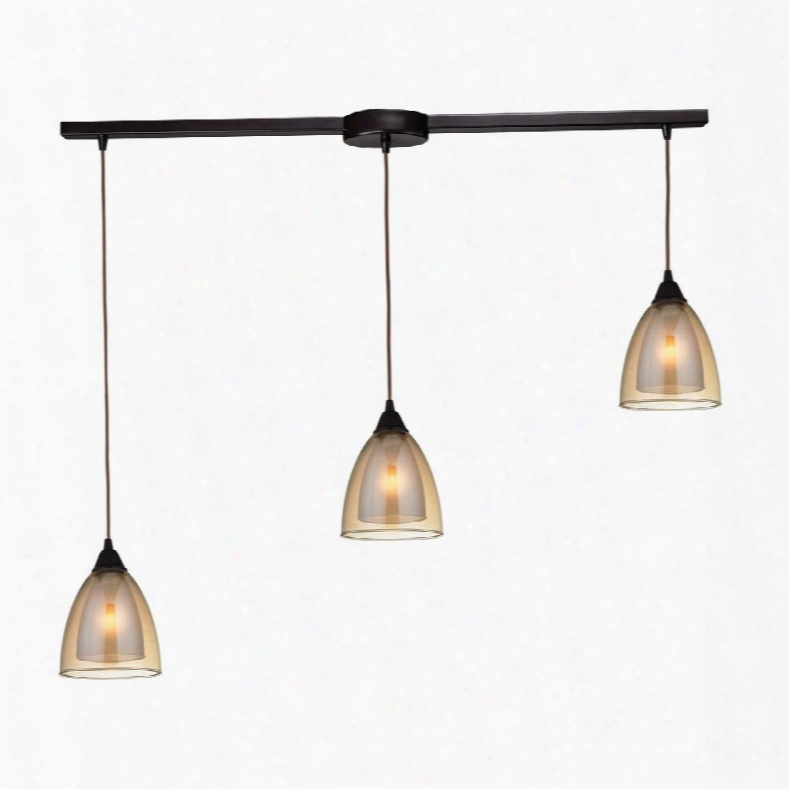 10474/3l Layers 3 Light Pendant In Oil Rubbed