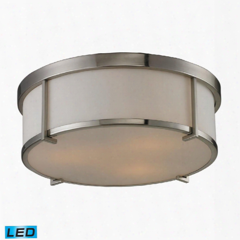 11465/3-led Flushmounts 3  Light Flushmount In Brushed Nickel -