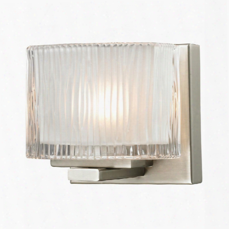 11630/1 Chiseled Glass Collection 1 Light Bath In Brushed