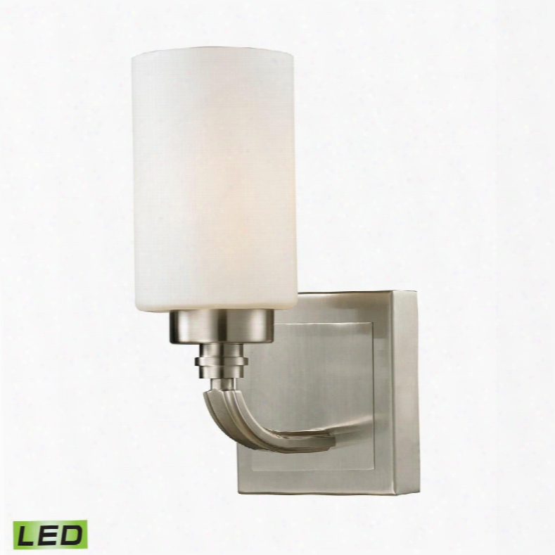 11660/1-led Dawson Collection 1 Light Bath In Brushed Nickel -