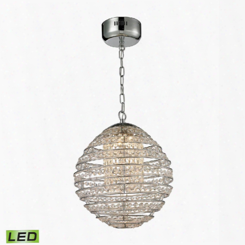 11731/led Crystal Sphere Light Pendant In Polished