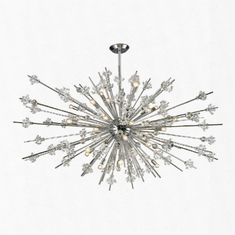 11754/31 Starburst Collection 31 Light Chandelier In Polished