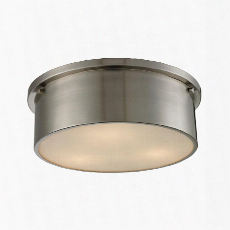 11821/3 Simpson 3 Light Flushmount In Brushed