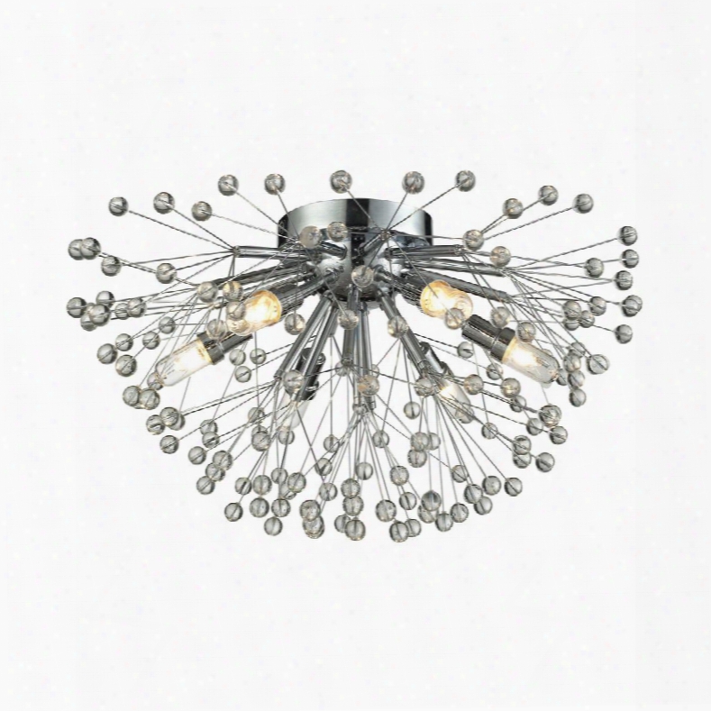 11830/6 Starburst 6 Light Semi Flush In Polished