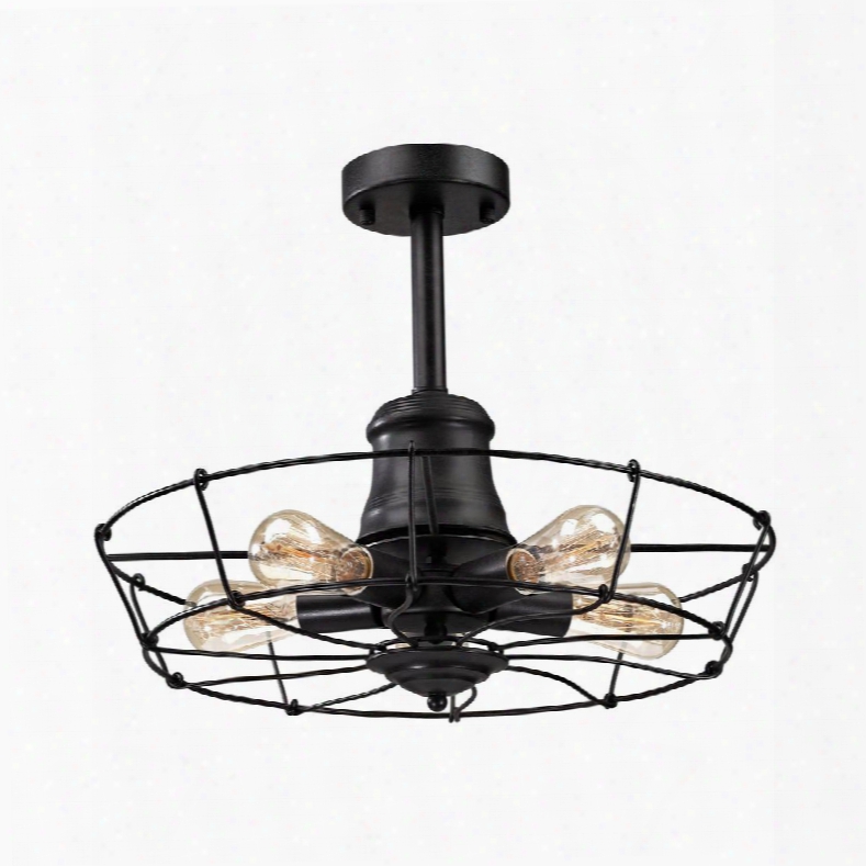 14259/5 Glendora 5 Light Semi Flush In Wrought Iron