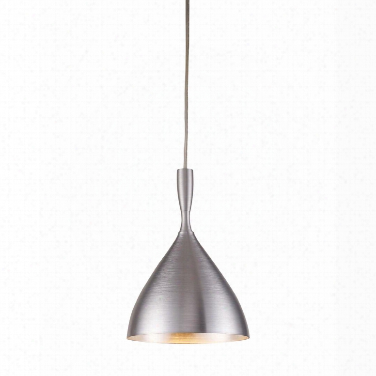 17042/1alm-led Spun Aluminum 1-light Pendant In Aluminum -