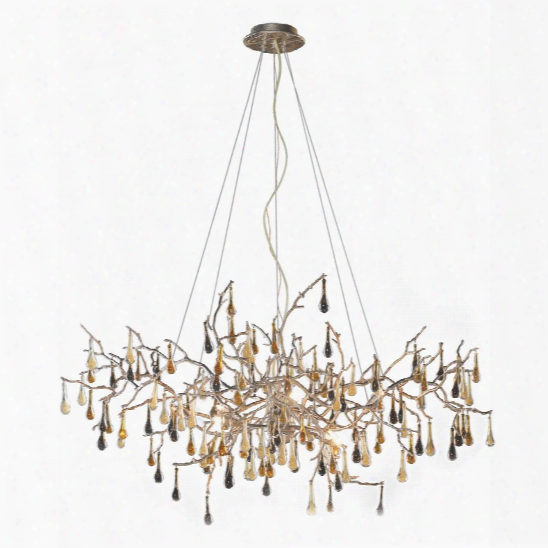 1722/8 8 Light Chandelier In Silver