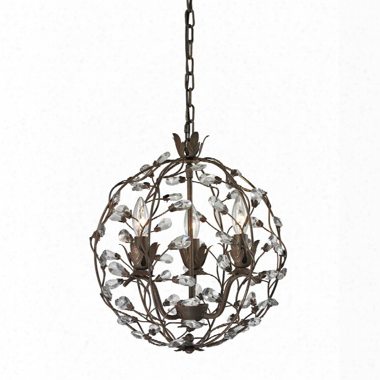 18144/3 Sagemore 3 Light Pendant In Bronze