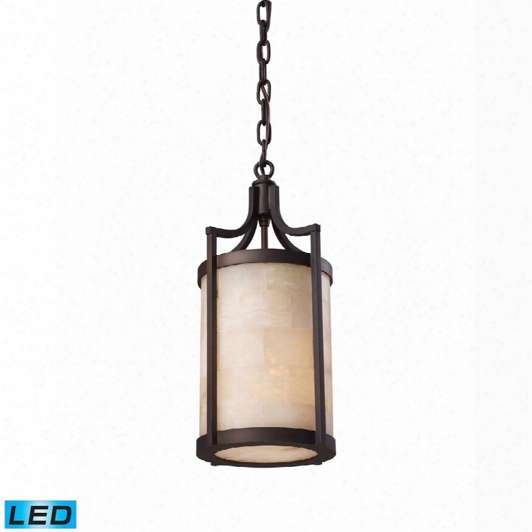 19000/1-led Spanish Mosaic 1-light Pendant In Aged Bronze -