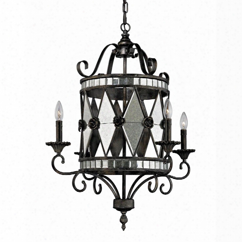 19103/4 Mariana Collection 4 Light Chandelier In Blackened