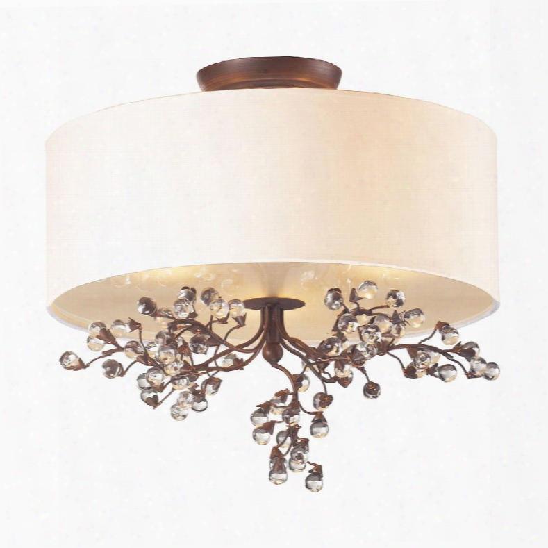 20089/3 Winterberry 3 Light Semi Flush In Antique