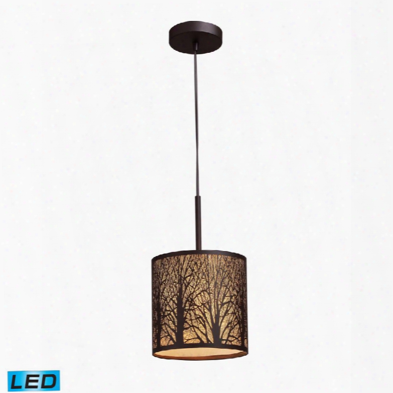 31073/1-led Woodland Sunrise 1-light Pendant In Aged Bronze -