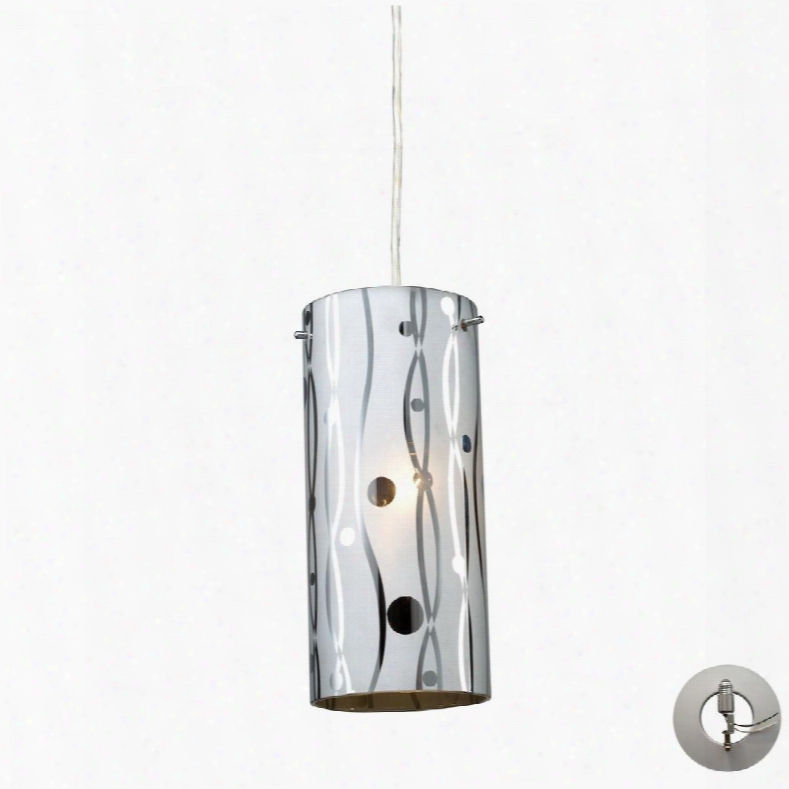 31077/1-la Chromia 1-light Pendant In Polished Chrome With Adapter