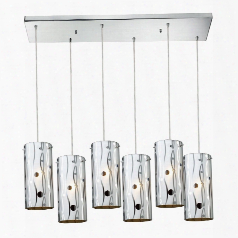 31077/6rc Chromia 6 Light Pendant In Polished