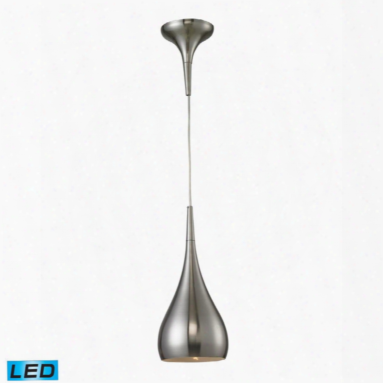 31341/1sn-led Lindsey 1 Light Pendant In Satin Nickel -