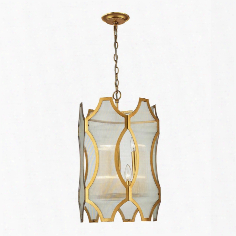 31467/3+3 Benicia Collection 3+3 Light Pendant In Antique Gold