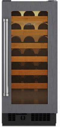 315w/o-lh 15" Star K Rated Underconter Wine Storage With 26 Bottles Uv-resistant Glass Door Singled Temperature Zone And 6 Wine Racks In Panel
