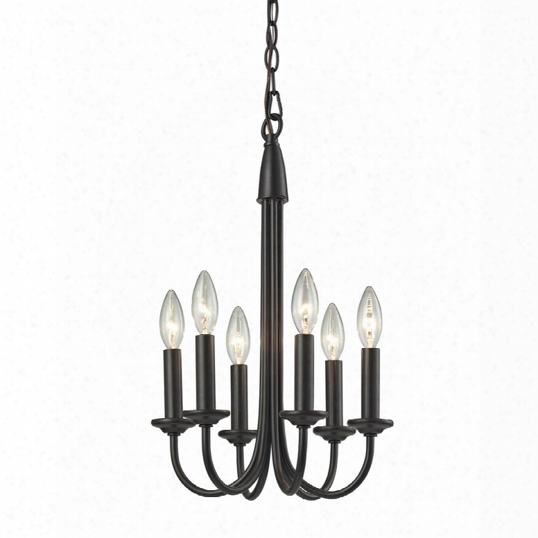 31813/6 Chandette 6 Light Chandelier In Oil Rubbed