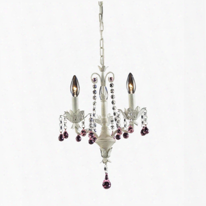 4040/3 Elise 3 Light Chandelier In Antique