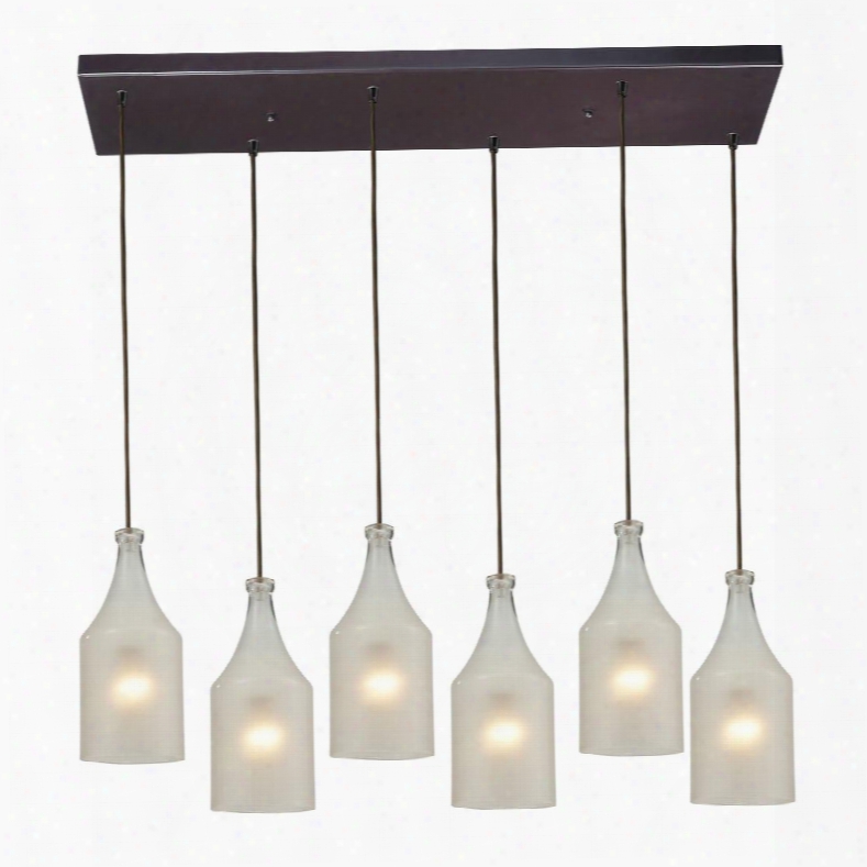 46005/6rc Skylar 6 Light Pendant In Oiled