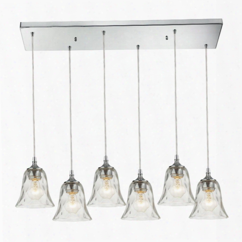 46010/6rc Darien 6 Light Pendant In Polished