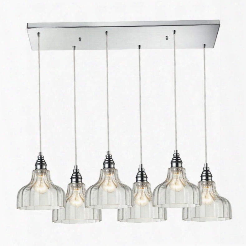 46018/6rc Danica 6 Light Pendant In Polished