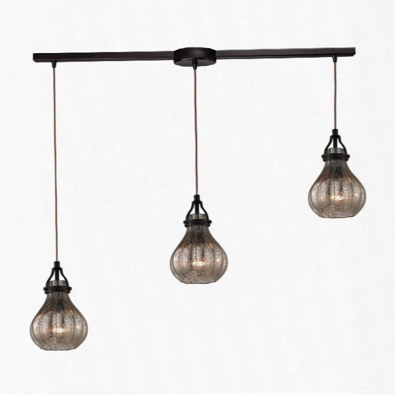 46024/3l Danica Collection 3 Light Chandelier In Oil Rubbed