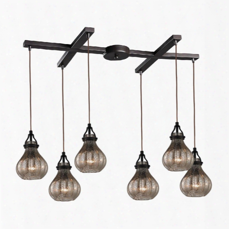 46024/6 Danica Collection 6 Light Chandelier In Oil Rubbed