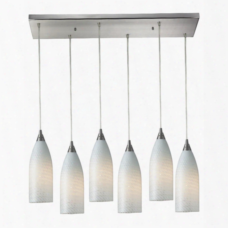 522-6rc-ws Cilindro 6 Light Pendant In Satin