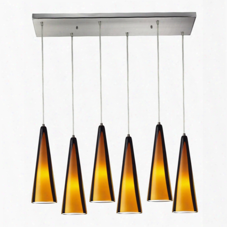 545-6rc-sah Desert Winds 6 Light Pendant In Satin