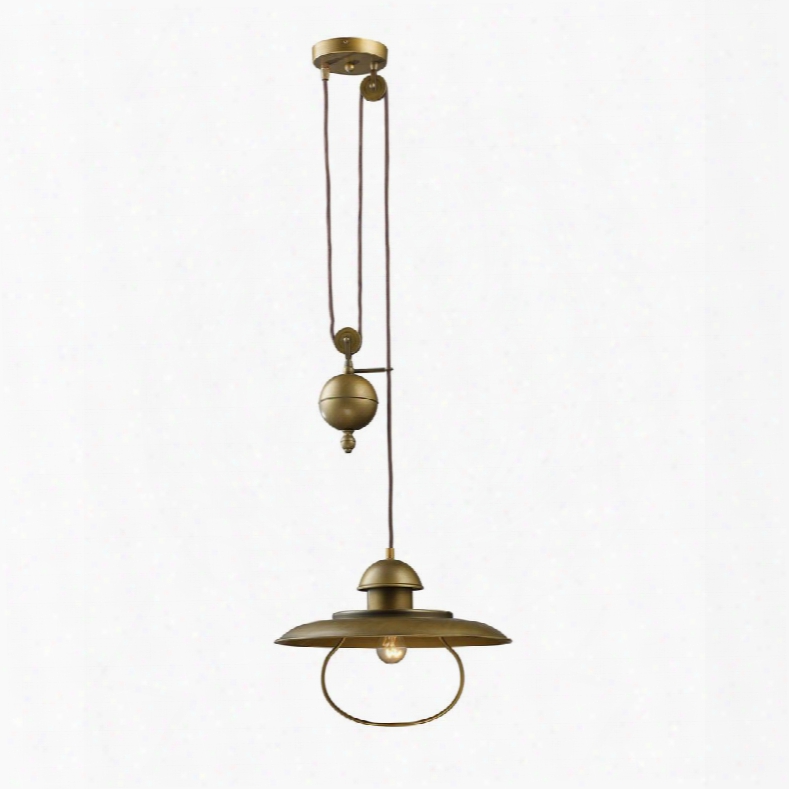 65051-1 Farmhouse 1-light Pulldown Pendant In Antique