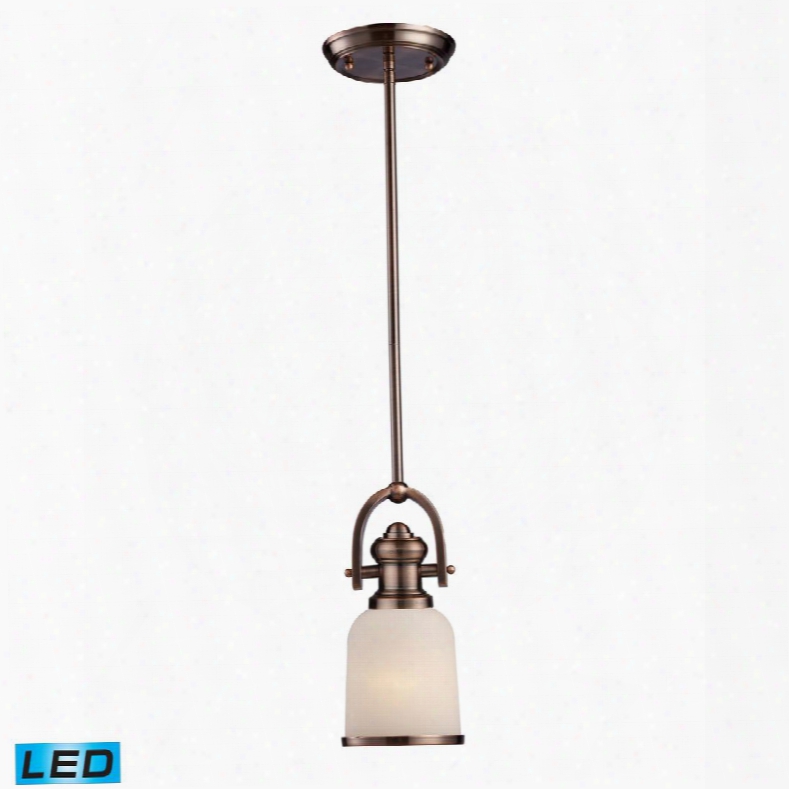 66181-1-led Brooksdale 1-light Pendant In Antique Copper -